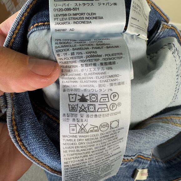 Levis Classic Bootcut Denim Blue Jeans US Women's 12 - Picture 5 of 7